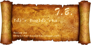 Tér Boglárka névjegykártya